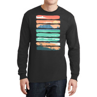 Beach Sunset T  Shirt Summer Sunset Beach Vacation Rocky Cliffs Ocean Long Sleeve Shirts | Artistshot