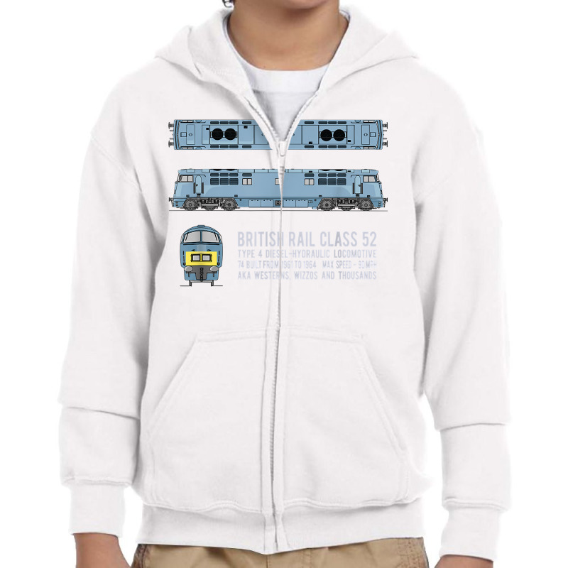 British Rail Class 52 Western Locomotive Diagram T Shirt Youth Zipper Hoodie | Artistshot