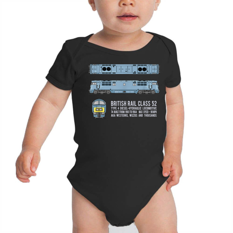 British Rail Class 52 Western Locomotive Diagram T Shirt Baby Bodysuit | Artistshot