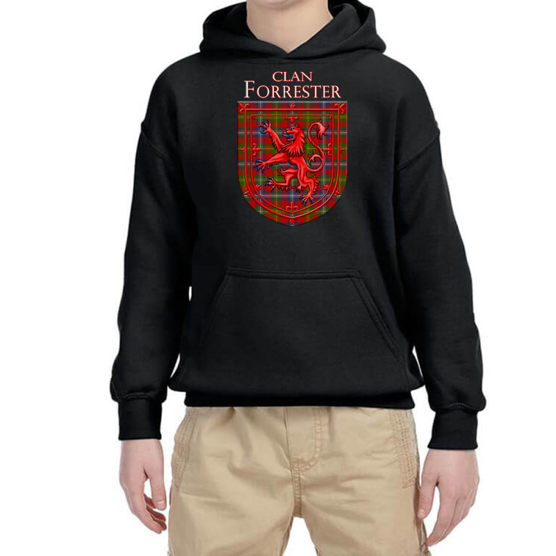 Forrester Tartan Scottish Plaid Lion Rampant Youth Hoodie by Jerhogen528 | Artistshot