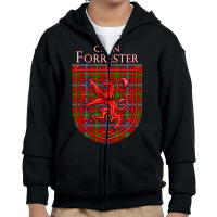 Forrester Tartan Scottish Plaid Lion Rampant Youth Zipper Hoodie | Artistshot