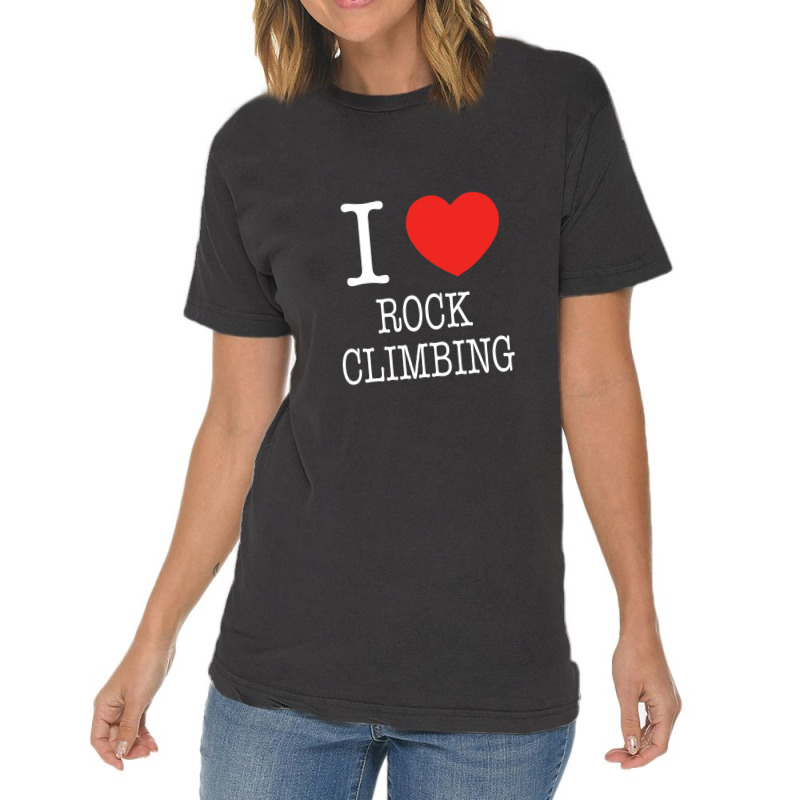 I Heart Rock Climbing Vintage T-shirt | Artistshot