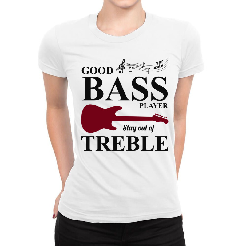 Bass Guitar Player Music Musician Bassist Funny Ladies Fitted T-Shirt by Tasteful Tees | Artistshot