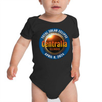 Centralia Illinois Il Total Solar Eclipse 2024  3  T Shirt Baby Bodysuit | Artistshot