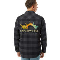 Cats Don't Beg Cat Mom Funny Cat Dad Humor Sayings T Shirt Flannel Shirt | Artistshot