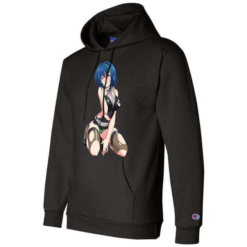 Anime Girl Blue Hair Champion Hoodie | Artistshot