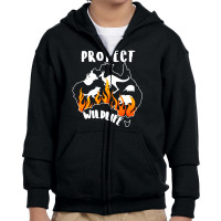 Protect Wildlife For Dark Youth Zipper Hoodie | Artistshot