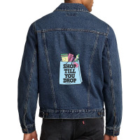 Shop Till You Drop Black Friday Shopping Team Funny Black Friday Lover Men Denim Jacket | Artistshot