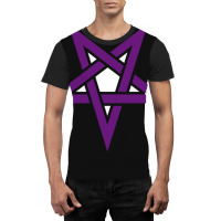 Reverse Purple Pentagram Satanic Satanism Graphic T-shirt | Artistshot