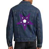 Reverse Purple Pentagram Satanic Satanism Men Denim Jacket | Artistshot