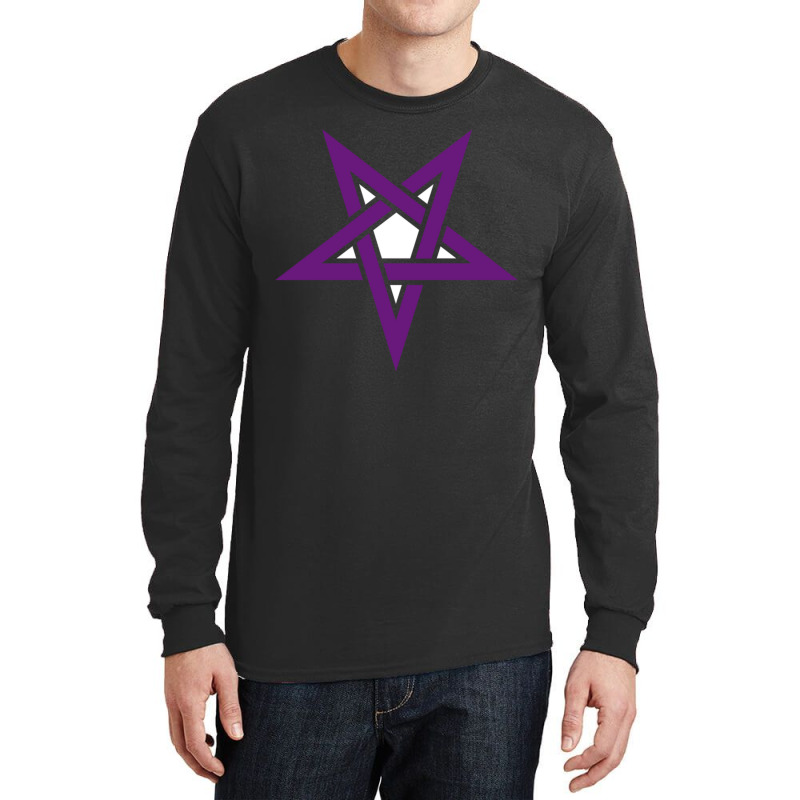 Reverse Purple Pentagram Satanic Satanism Long Sleeve Shirts by RubenGarcia | Artistshot