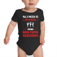 Funny Jesus Rock Paper Scissors Baby Bodysuit | Artistshot