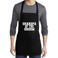 Mens Grandpa Of The Groom, Wedding, Bachelor Party Grandfather Medium-length Apron | Artistshot