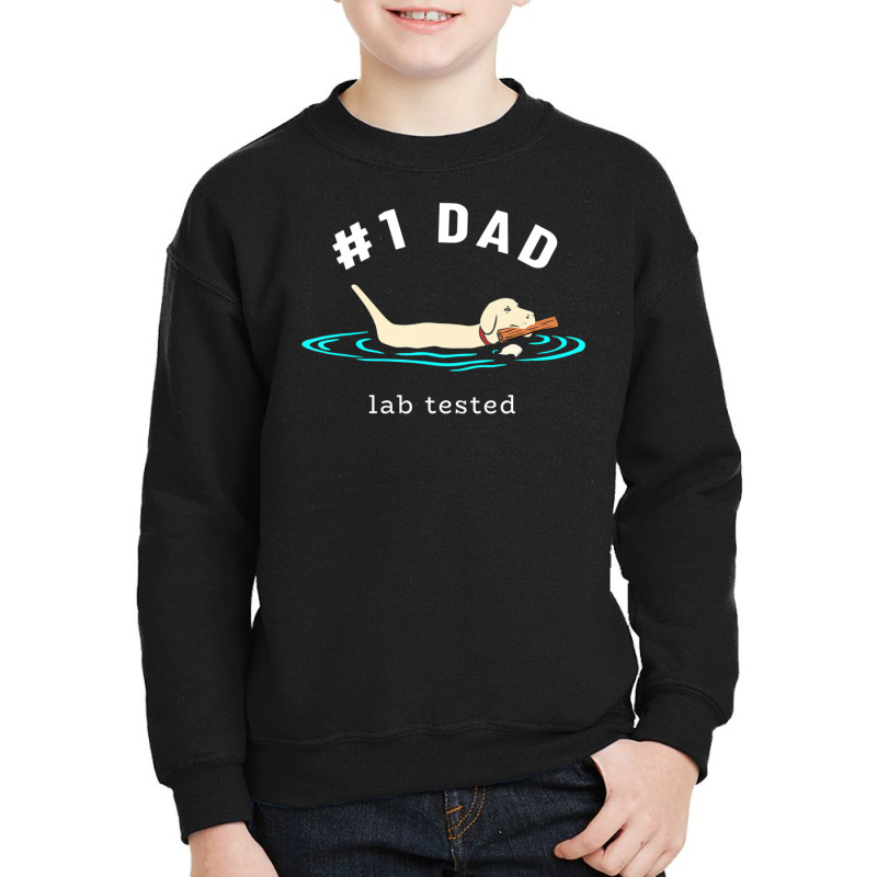 Mens Lab Dad Yellow Labrador Retriever %231 Dad Lab Tested Youth Sweatshirt by Min09 | Artistshot