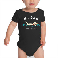 Mens Lab Dad Yellow Labrador Retriever %231 Dad Lab Tested Baby Bodysuit | Artistshot