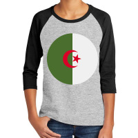 Flag Of Algeria .black Youth 3/4 Sleeve | Artistshot