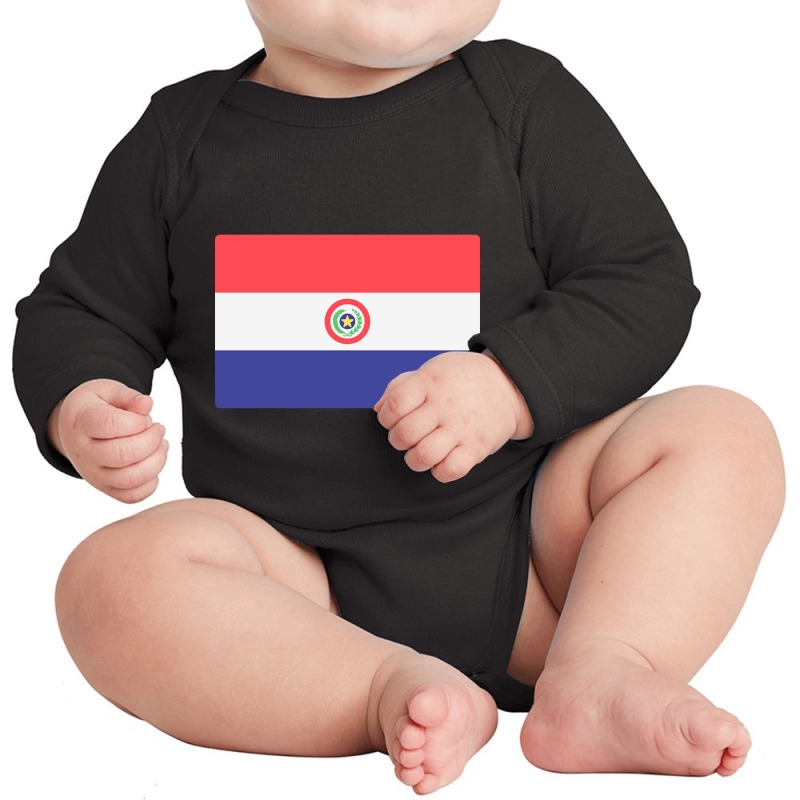 Flag Of Paraguay Long Sleeve Baby Bodysuit by Pannell Quintero | Artistshot