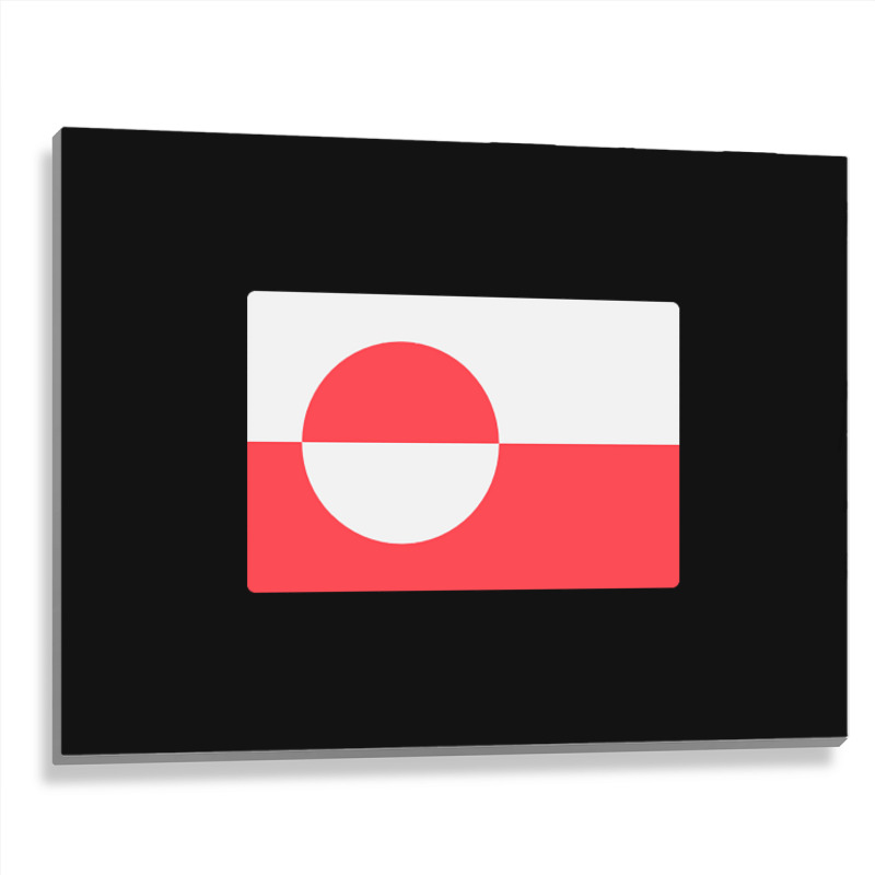 Awesome Greenland Flag Metal Print Horizontal | Artistshot