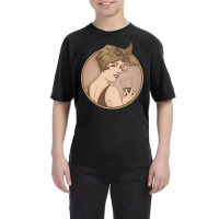 Lady Drinking Wine. Art Deco Style Illustration Design. Youth Tee | Artistshot