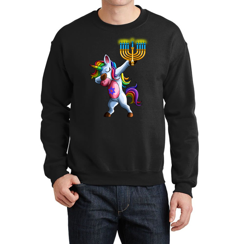 Jewnicorn Jewish Unicorn Cute Hanukkah Chanukkah Gift Crewneck Sweatshirt | Artistshot