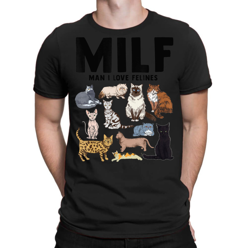 Milf Man I Love Felines Cat Vintage T-shirt | Artistshot