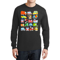 Cars And Trucks With Planes, Helicopter And Boat For Kids Long Sleeve Shirts | Artistshot