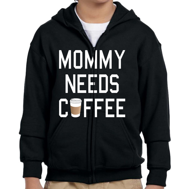 Funny - Mommy Needs Coffee Youth Zipper Hoodie by Box Bingham | Artistshot