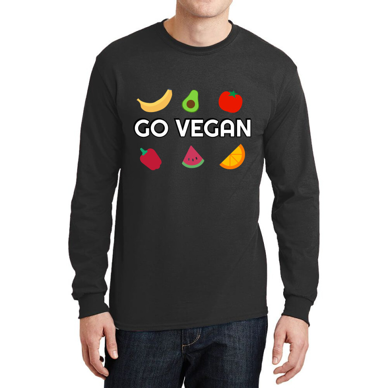 Go Vegan Veganism Plant Based Food Long Sleeve Shirts by lykhongduong9enev3 | Artistshot