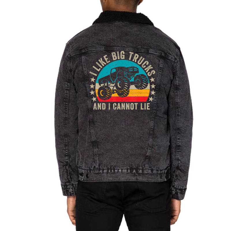 Monster Truck Boys Girls I Like Big Trucks And I Cannot Lie Unisex Sherpa-lined Denim Jacket | Artistshot