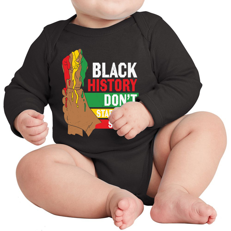 Black History Don't Start With Slavery Long Sleeve Baby Bodysuit by Sierra Dennis | Artistshot