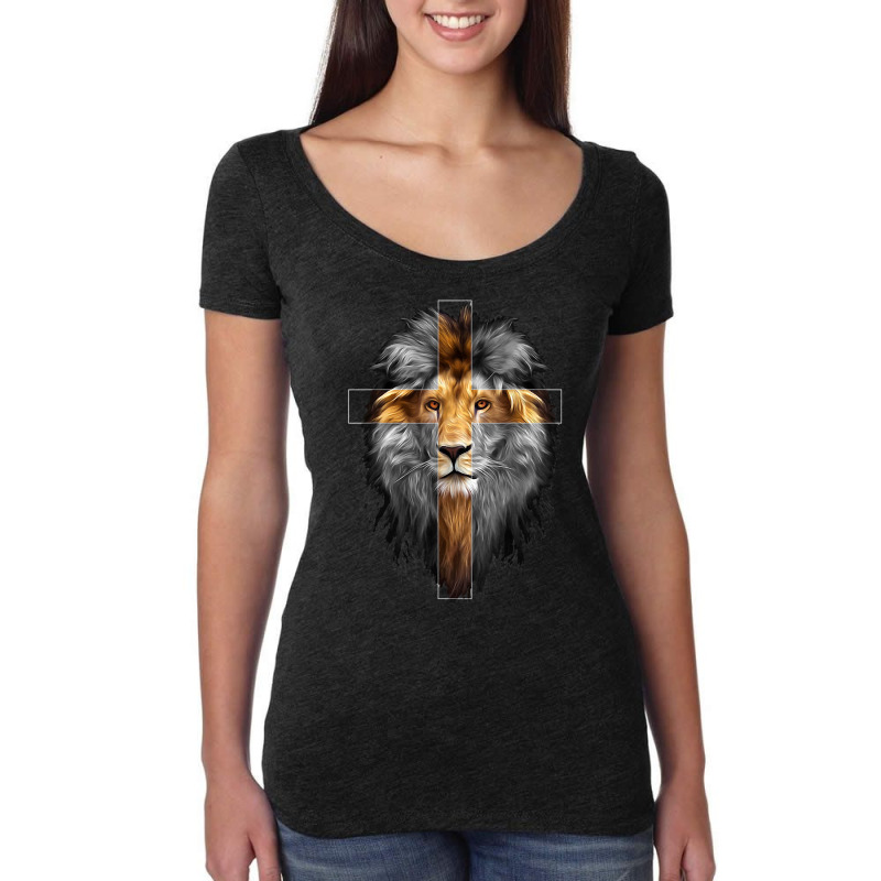 Jesus Lion (2) Women's Triblend Scoop T-shirt by brumfieldportillo7vlpq8 | Artistshot