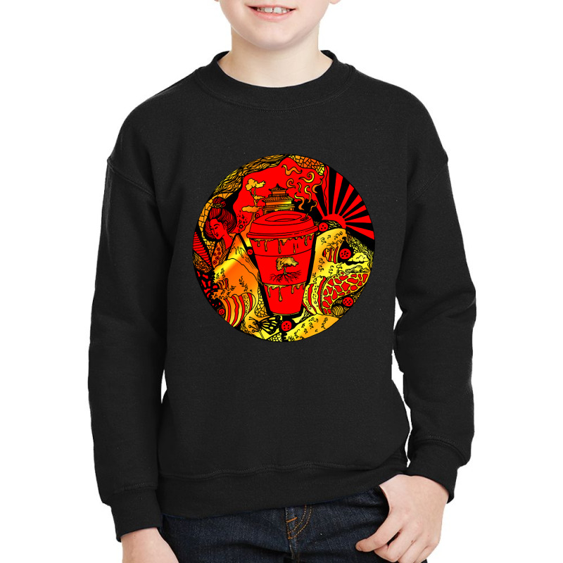 Gold And Red Coffee In Japan Youth Sweatshirt by Pannell Quintero | Artistshot