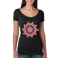 Mandala Sacred Geometry Yogis Meditation Art Yoga Mantra Good Vibes Gi Women's Triblend Scoop T-shirt | Artistshot