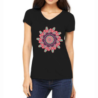 Mandala Sacred Geometry Yogis Meditation Art Yoga Mantra Good Vibes Gi Women's V-neck T-shirt | Artistshot