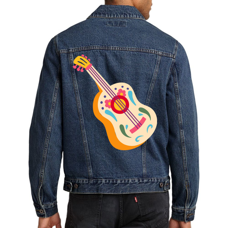 Mexican Guitar Men Denim Jacket by poppyallen | Artistshot