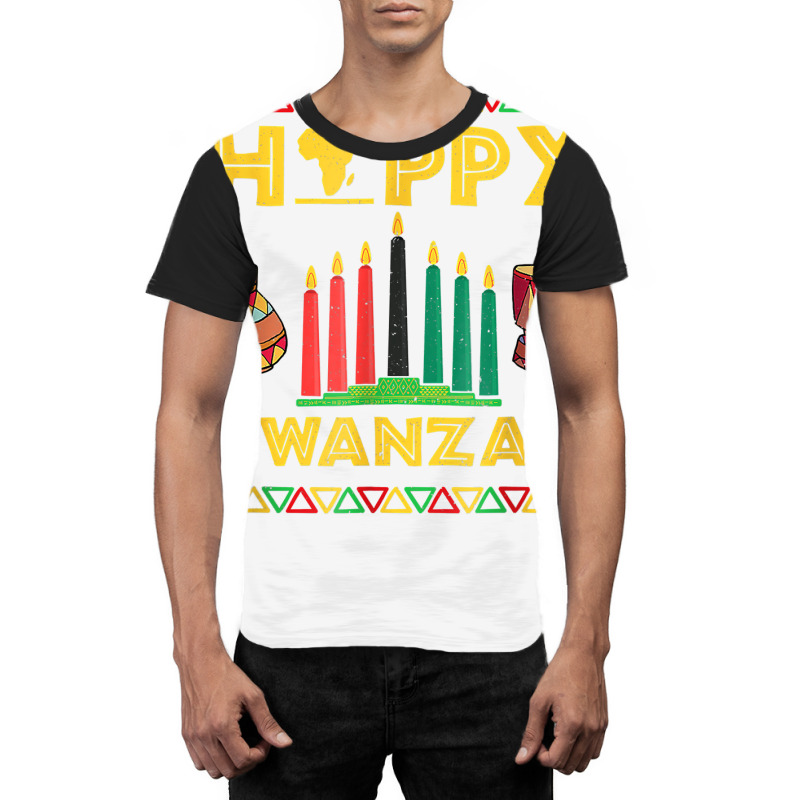 Happy Kwanzaa Kinara, Mishumaa With 7 Principles T Shirt Graphic T-shirt by gswarnkab | Artistshot