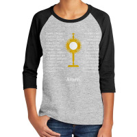 Anima Christi Tshirt Soul Of Christ Sanctify Catholic Latin Youth 3/4 Sleeve | Artistshot