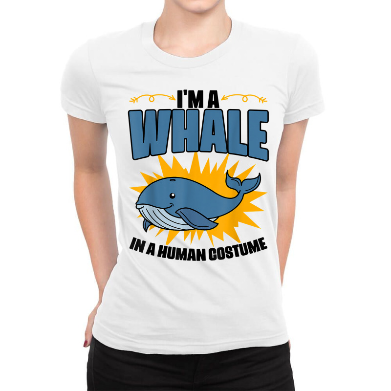 Funny Whale Marine Mammal Animal Sea Life Marine Biologist T Shirt Ladies Fitted T-Shirt by meritzjla | Artistshot