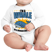 Funny Whale Marine Mammal Animal Sea Life Marine Biologist T Shirt Long Sleeve Baby Bodysuit | Artistshot