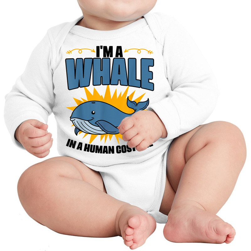 Funny Whale Marine Mammal Animal Sea Life Marine Biologist T Shirt Long Sleeve Baby Bodysuit | Artistshot