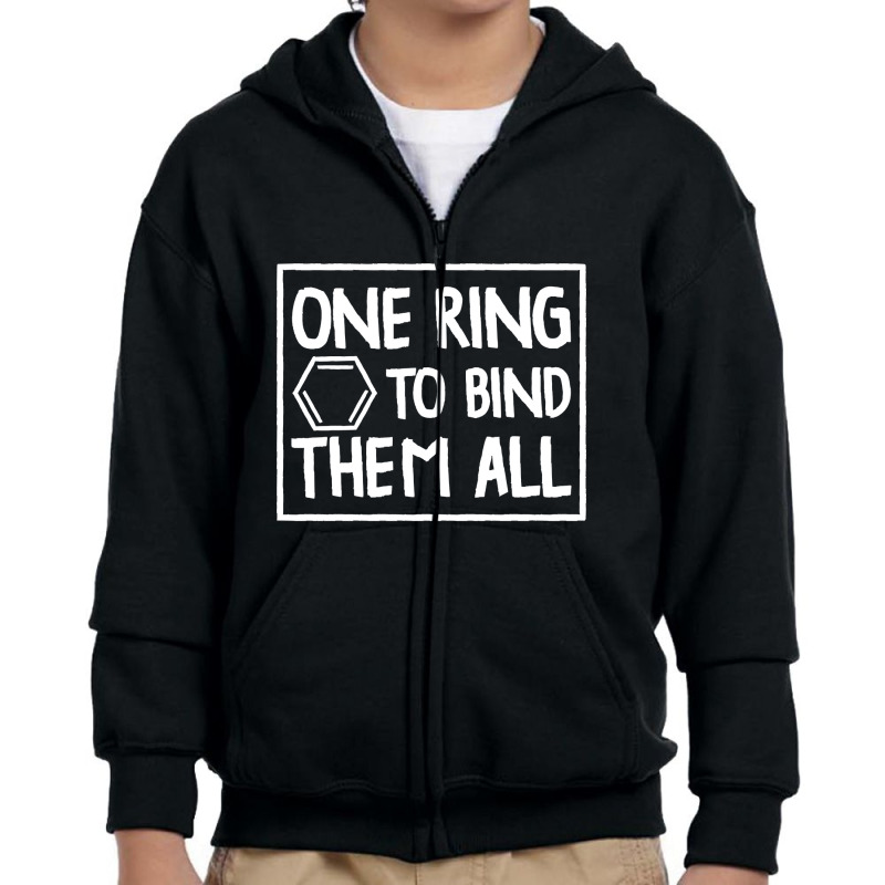 Chemistry Benzene Ring Molecule Bond Youth Zipper Hoodie by Sizemore Adame | Artistshot