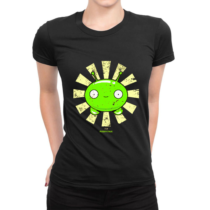 Mooncake Retro Japanese Final Space Ladies Fitted T-Shirt by dominobabuk | Artistshot