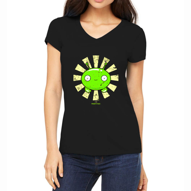 Mooncake Retro Japanese Final Space Women's V-Neck T-Shirt by dominobabuk | Artistshot