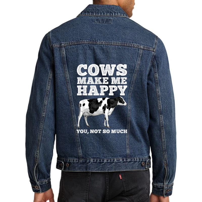 Cool Cow Art For Men Women Cow Farmer Dairy Cows Farm Animal Men Denim Jacket | Artistshot