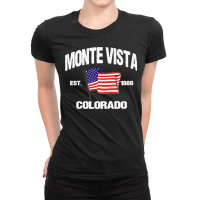 Monte Vista Colorado Co Usa Stars & Stripes Vintage Style Premium Ladies Fitted T-shirt | Artistshot