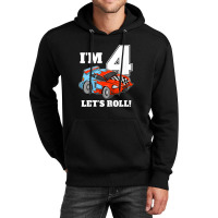 Kids Race Car 4th Birthday Boy 4 Four Year Old Racing Car Unisex Hoodie | Artistshot