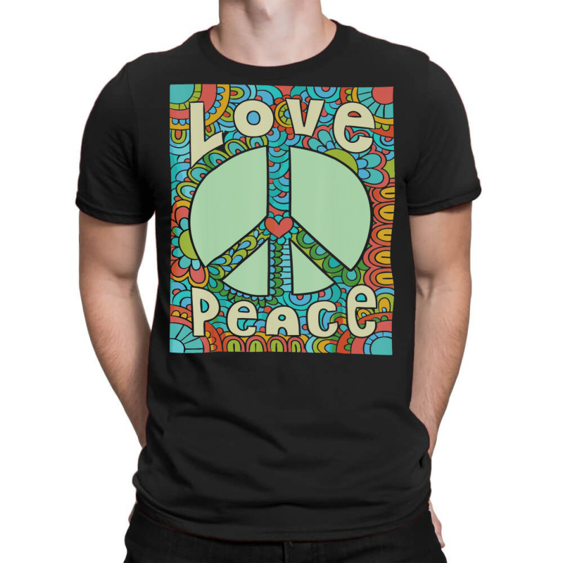 Peace Sign Love 60s 70s Tie Die Hippie Costume T-shirt | Artistshot