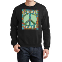 Peace Sign Love 60s 70s Tie Die Hippie Costume Crewneck Sweatshirt | Artistshot