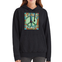 Peace Sign Love 60s 70s Tie Die Hippie Costume Vintage Hoodie | Artistshot