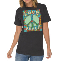 Peace Sign Love 60s 70s Tie Die Hippie Costume Vintage T-shirt | Artistshot